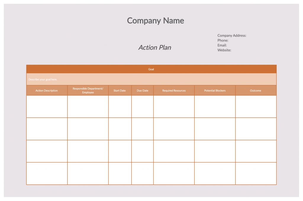 Business Action Plan How to write an action plan 