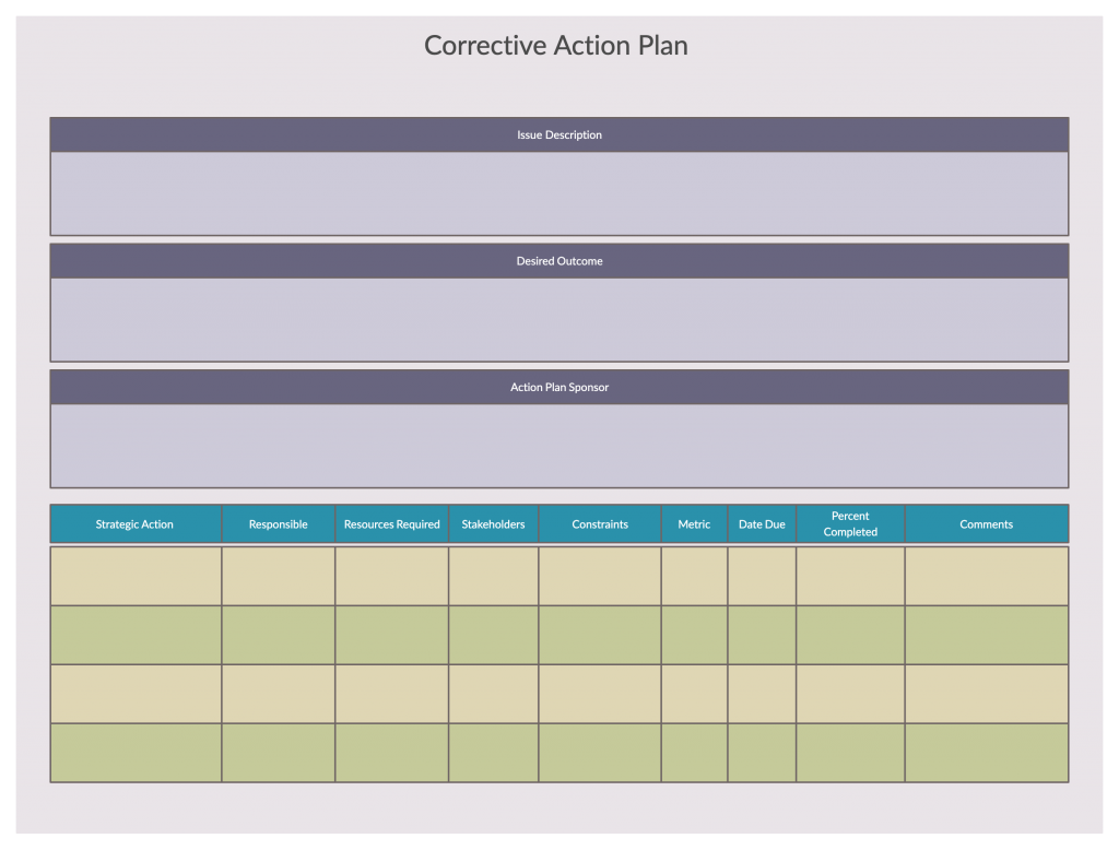 Corrective Action Plan Template 