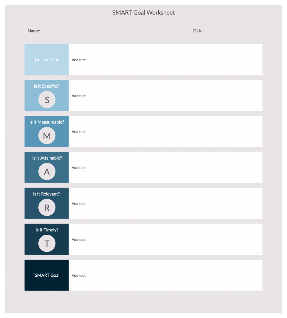 SMART Goals Worksheet